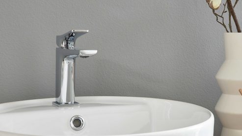 Mischbatterie Interliving aus Metall in Chrom Interliving Bad Serie 7332 - Waschtisch-Armatur Chrom