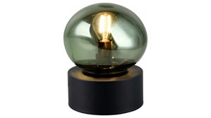 Tischleuchte Interliving aus Glas in Grün Interliving Leuchten Serie 9350 - Tischlampe grünes Glas - Höhe ca. 19 cm