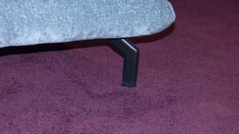 Polstersessel Benformato aus Metall Stoff in Hellblau Hellgrau BENFORMATO Loveseat LAVA, Polsterliege Loveseat Stoff 6903 Orsa hellblau & Metallfuss schwarz