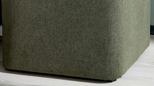 Nachttisch Interliving aus Stoff in Dunkelgrün Interliving Boxspringbett Serie 1402 - Nachtkonsole 39 moosgrüne Mikrofaser Nele 432008