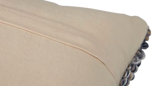 Kissenbezug /-hülle Interliving aus Stoff in Blau Interliving Kissenhülle Serie 9116 blau meliertes Mischgewebe - ca. 40 x 60 cm