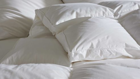 Daunendecke Interliving aus Federn + Daunen in Weiß Interliving Bettdecke Serie 9212 - Daunendecke als Aussenstegdecke warm, ca. 1.000 g Daunen & Federn - ca. 135 x 200 cm