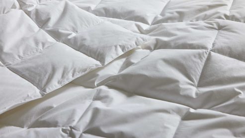 Daunendecke Interliving aus Federn + Daunen in Weiß Interliving Bettdecke Serie 9212 - Cassettendecke als Daunendecke normal, ca. 700 g Daunen & Federn - ca. 135 x 200 cm