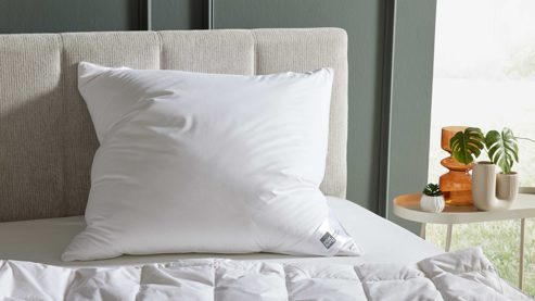 Kopfkissen Interliving aus Federn + Daunen in Weiß Interliving Kopfkissen Serie 9212 - 3-Kammerkissen 1.060 g Federn & Daunen - ca. 80 x 80 cm