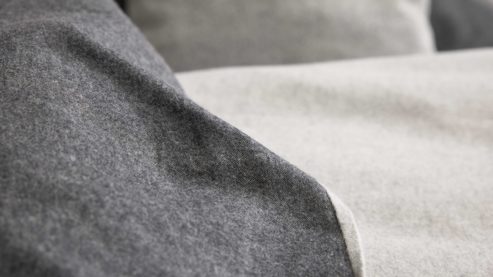 Bettwäsche-Set Interliving aus Stoff in Anthrazit Interliving Bettwäsche Serie 9118 - Biberbettwäsche Anthrazit & Hellgrau - ca. 80 x 80 cm und 135 x 200 cm