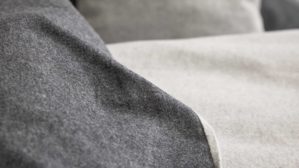 Bettwäsche-Set Interliving aus Stoff in Anthrazit Interliving Bettwäsche Serie 9118 - Biberbettwäsche Anthrazit & Hellgrau - ca. 80 x 80 cm und 155 x 220 cm