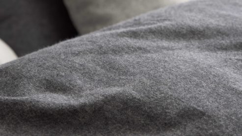 Bettwäsche-Set Interliving aus Stoff in Anthrazit Interliving Bettwäsche Serie 9118 - Biberbettwäsche mit zwei Kopfkissenbezügen Anthrazit & Hellgrau - ca. 220 x 240 cm