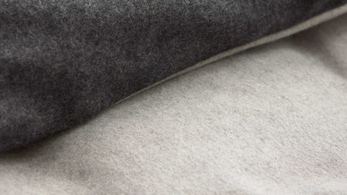 Bettwäsche-Set Interliving aus Stoff in Anthrazit Interliving Bettwäsche Serie 9118 - Biberbettwäsche Anthrazit & Hellgrau - ca. 80 x 80 cm und 150 x 200 cm