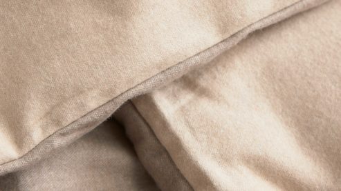 Bettwäsche-Set Interliving aus Stoff in Beige Interliving Bettwäsche Serie 9118 - Biberbettwäsche mit zwei Kopfkissenbezügen Creme & Cappuccino - ca. 220 x 240 cm