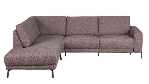 Ecksofa COMFORT SMART aus Stoff in Dunkelgrau Braun COMFORT SMART Lexi - Ecksofa Salt n pepper multi Bezug – Stellfläche ca. 201 x 169 cm