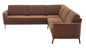 Ecksofa COMFORT SMART aus Stoff in Braun Rot COMFORT SMART Grace - Ecksofa Salt n pepper rusti Bezug – Stellfläche ca. 266 x 246 cm