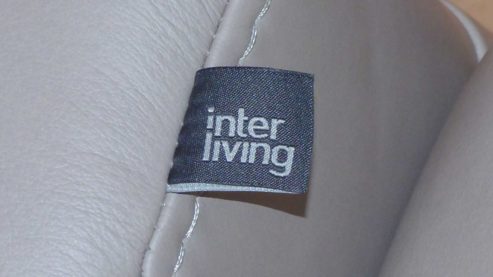 Sofa-Set Interliving aus Leder in Hellgrau Beige Interliving Polstergarnitur Serie 4061 - 2x 2,5-Sitzer Leder Cloudy Pearl & schwarze Metallfüße, ca. 190 cm breit