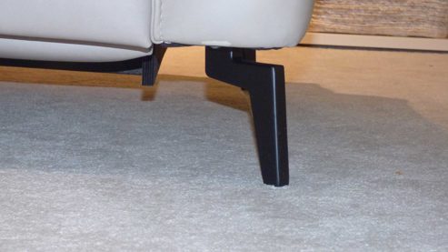 Sofa-Set Interliving aus Leder in Hellgrau Beige Interliving Polstergarnitur Serie 4061 - 2x 2,5-Sitzer Leder Cloudy Pearl & schwarze Metallfüße, ca. 190 cm breit