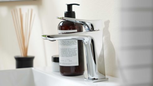 Mischbatterie Interliving aus Metall in Chrom Interliving Bad Serie 7357 - Waschtisch-Armatur Chrom