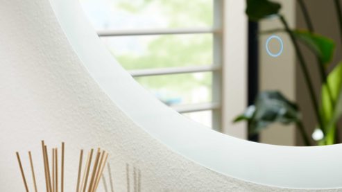 Badmöbel-Set Interliving aus Spiegel in Transparent Interliving Bad Serie 7357 - Spiegel mit Beleuchtung Durchmesser ca. 75 cm