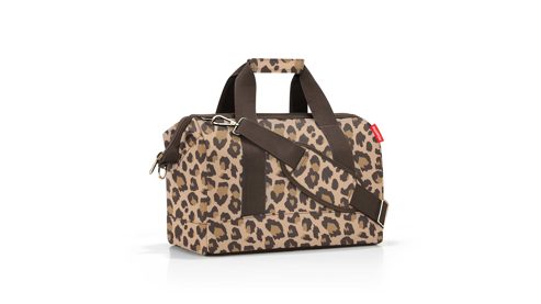 Einzeltasche Reisenthel aus Kunstfaser Metall in Cappuccino Reisenthel Tasche Allrounder M MS6048 leo macchiato Dekor leo macchiato, ca. 40 x 33,5 x 24 cm