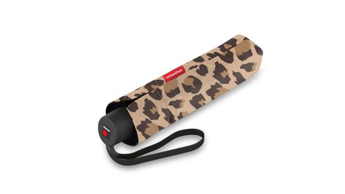 Regenschirm Reisenthel aus Eisen Fiberglas Kunstfaser in Cappuccino Reisenthel Umbrella Pocket Classic leo macchiato Regenschirm - Dekor leo macchiato, ca. 24 x 4,5 x 5 cm