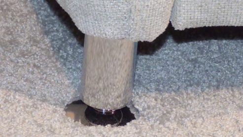 Schlafsofa Interliving aus Aluminium Stoff in Ecru Aluminium Interliving Schlafsofa Serie 4700 mit Kaltschaummatratze grau-beiges Flachgewebe Cyber & Aluminiumfüße - Breite ca. 188 cm