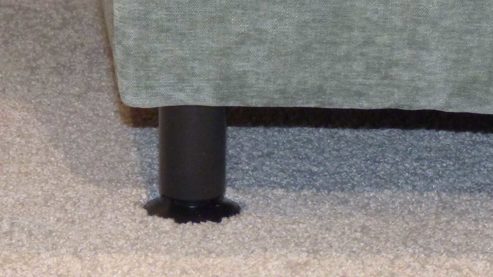 Ecksofa Interliving aus Metall Stoff in Grün Interliving Schlafsofa Serie 4700 - Ecksofa mit Schlaffunktion lindgrüner Bezug Rob & schwarze Metallfüße - Stellfläche ca. 247 x 190 cm