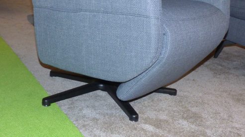 Ecksofa Steinpol sit&more aus Stoff in Dunkelgrau Polstergarnitur Morris - Wohnlandschaft mit Schlaffunktion und Sessel dunkelgraues Flachgewebe - Stellfläche ca. 335 x 212 cm