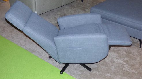 Ecksofa Steinpol sit&more aus Stoff in Dunkelgrau Polstergarnitur Morris - Wohnlandschaft mit Schlaffunktion und Sessel dunkelgraues Flachgewebe - Stellfläche ca. 335 x 212 cm