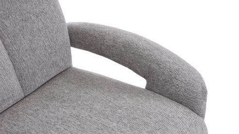 Relaxsessel Steinpol sit&more aus Stoff in Grau Relaxsessel Tycoon graues Flachgewebe Orlean Steel & schwarzer Sternfuß