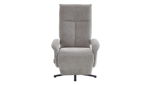 Relaxsessel Steinpol sit&more aus Stoff in Grau Relaxsessel Tycoon graues Flachgewebe Orlean Steel & schwarzer Sternfuß