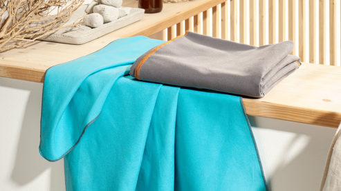 Strandhandtuch Cosima aus Mikrofaser in Türkis Strandhandtuch Aida Türkis – ca. 100 x 200 cm